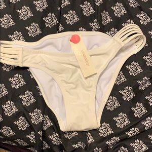 White Bikini Bottoms, BRAND NEW WITH TAGS!! LRG!